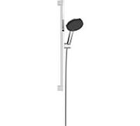 Ensemble de douche Hansgrohe Raindance Alive Select S 24600000 3 jets économes en eau avec barre de douche Unica E Puro 65 cm et support de pommeau de douche Easy Slide, chromé