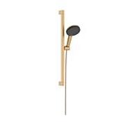 Ensemble de douche Hansgrohe Raindance Alive Select S 24600140 3 jets, économie d'eau, avec barre de douche Unica E Puro 65 cm et support de douche Easy Slide, bronze brossé