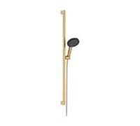Ensemble de douche Hansgrohe Raindance Alive Select S 24601140 3 jets, économie d'eau, avec barre de douche Unica E Puro 90 cm et support de douche Easy Slide, bronze brossé