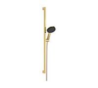 Ensemble de douche Hansgrohe Raindance Alive Select S 24601990 3 jets économes en eau avec barre de douche Unica E Puro 90 cm et support de pommeau de douche Easy Slide, aspect or poli