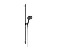 Hansgrohe Set de douche Raindance Alive S 125 – 3jet EcoSmart, Unica S 90 cm, chrome noir brossé