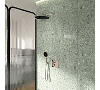 Ensemble de douche Ideal Standard - Thermostat de douche encastré Ceratherm Navigo® A7893AA avec boîtier encastré Easy-Box, douchette Solos 3 jets, anneau lumineux LED, chromé