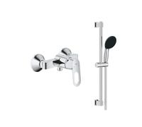Ensemble de douche mécanique avec douchette Grohe Vitalio Start et barre de douche