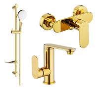 Ensemble de douche Mexen Milo DF05, Gold - 713054DF05-50