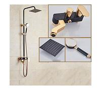 Ensemble de douche mural en aluminium pour maison, hôtel, pommeau de douche moderne et robinet de salle de bain, accessoires de vanité de salle de bain, installation facile, expérience spa de luxe.