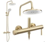 Ensemble De Douche Rea Rivo Or Brossé 15X15X126 5Cm