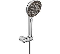 Ensemble de douchette à main Hansa AURELIA 47170120, montage mural, Ø 110 mm, 3 jets, chromé