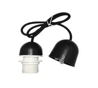 Ensemble de douilles avec câble et fleur - Avec culot E27-1 mètre - Couleur noire élégante - Parfait pour éclairer avec style n'importe quel espace moderne.