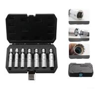 Ensemble de douilles d'allumage de 1,9 cm - Connecteur électrique multifonction de 5/7 pièces pour acier CRV - Outil magnétique pivotant flexible pour enlever les étincelles du moteur automobile (A)