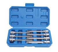 Ensemble de Douilles de Bits Étoiles de 3/8 Pouces Xtra: T25 à T60, Longueur de 110 mm, Acier CRV pour Réparation Automobile avec Boîtier Moulé par Soufflage, 7Pcs