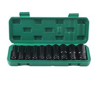 Ensemble de douilles d'impact 10pcs 1/2 pouces de profondeur 6point en carbone en acier de réparation automatique Kit pour la mécanique et les amateurs de bricolage de 8 mm à 24 mm