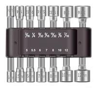 Ensemble de douilles hexagonales, 14 pièces métriques pour embouts de tournevis à écrou impérial, adaptateur de tige hexagonale de 6,35 mm pour perceuse DeWalt pour Makita