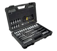 Ensemble de douilles - STANLEY - 80 pièces - 1/4, 3/8, 1/2 - Cliquets 43 dents - Valise robuste