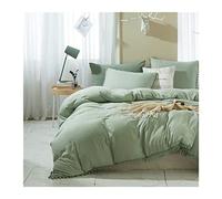 Ensemble de draps de lit Housse de Couette Frange Trim Deisgn Furball Tasseles Tasselles Set Hairball Couvre-Cover Lit Soft King Soft King = Taille de Couette de Couette.