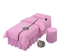 Ensemble de Draps de Table de Massage Ensembles de literie for Salon de beauté, draps épais, couvre-lit, taie d'oreiller, housse de couette, for Salon de beauté, 4 pièces(Pink,190x70)