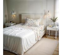 Ensemble de draps River en Coton et Fibres recy s, lit Simple, modèle : Volta, confectionné en Italie