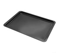 Ensemble de draps robustes en carbone anti-adhésif pour pizza, pain, rôti, poulet, grande plaque de four rectangulaire de 36,8 cm, noir
