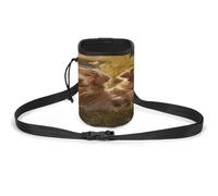 Ensemble de dressage pour animal de compagnie, deux Golden Retrievers Imprimés Sac de dressage léger et polyvalent Idéal pour les promenades et le dressage du chien