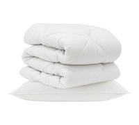 Ensemble de Duvet d'Hiver 2 pcs Blanc 155 x 200 cm Microfibre
