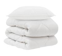 Ensemble de Duvet d'Hiver 2 pcs Blanc 155 x 220 cm Microfibre