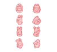 Ensemble de emporte-pièces de Pâques, 8 pièces emporte-pièce avec tampons plongeurs, timbres de biscuits 3D pour la cuisson au fromage de biscuits de Pâques