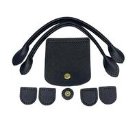 Ensemble de fabrication de sacs DIYs sacs en cuir PU sangle d'épaule à tricoter, couverture à rabat sac en cuir bricolage tricot avec sangle de couverture à rabat à fermeture éclair supérieure