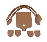 Ensemble de fabrication de sacs DIYs sacs en cuir PU sangle d'épaule à tricoter, couverture à rabat sac en cuir bricolage tricot avec sangle de couverture à rabat à fermeture éclair supérieure