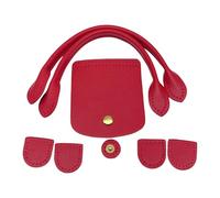 Ensemble de fabrication de sacs DIYs sacs en cuir PU sangle d'épaule à tricoter, couverture à rabat sac en cuir bricolage tricot avec sangle de couverture à rabat à fermeture éclair supérieure