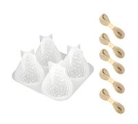 Ensemble de fabrication de savon avec moule en silicone en forme de fleur de fraise et de rose, rubans d ' emballage en corde de ficelle pour savon fait à la main et d ' anniversaire de la fête des