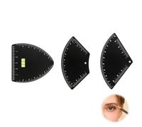 Ensemble de façonnage de sourcils à double usage avec guides de mesure et pochoirs d'alignement Design portable pour maquillage symétrique Outil de conception précise des sourcils