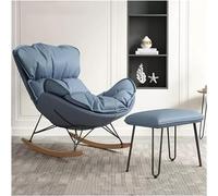 Ensemble de fauteuil à bascule et repose-pieds de loisirs, chaise à bascule moderne, chaise décorative pour salon, fauteuil à bascule planeur, canapé simple avec ottomane, fauteuil tapissé en velours
