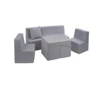 Ensemble de fauteuils chambre enfant gris matelassé