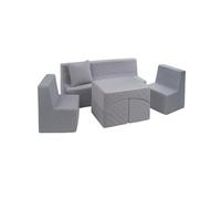 Ensemble de fauteuils chambre enfant gris matelassé