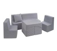 Ensemble de fauteuils chambre enfant gris matelassé