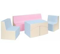 Ensemble de fauteuils chambre enfant rose, bleu, jaune (pastel)