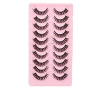 Ensemble de faux cils DD Curl vaporeux moelleux réutilisable 3D multicouche faux cils pour maquillage Cosplay fibre naturelle 10 paires (DH06-4)