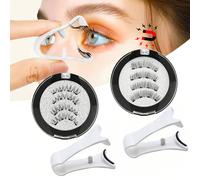 Ensemble de faux cils magnétiques - Naturel et réaliste, sans colle ni eye-liner nécessaire, léger et réutilisable, livré avec une pince pour une application facile. Faux cils, cils, faux cils Fibre c