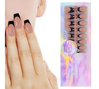 Ensemble de faux ongles, pression courte sur les ongles - Français Femmes Faux Ongles - 150X ongles artificiels portables, ongles artificiels portables pour mariages, fêtes, rendez-vous