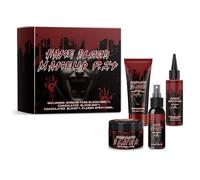 Ensemble de Faux Sang,Realistic Washable SFX Makeup Kit,Plasma Coagulé+Spray de Faux Sangs+Faux Sang, pour Halloween Vêtements,Zombies, Vampire et Déguisement