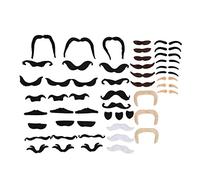 Ensemble de faux sourcils et barbe courte en flanelle, sourcils et moustache artificiels avec adhésif au dos pour fête à thème Halloween, accessoires de costume pour adultes