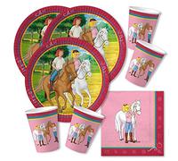 Ensemble de fête 52 pièces - Bibi et Tina - Assiettes gobelets et serviettes pour 16 enfants