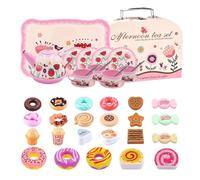 Ensemble De Fête À Thé Jouet - Matériau sans BPA, sans Danger pour Les , Favorise La Créativité, Les Compétences D'interaction Sociale, Comprend Un Plateau De Tasses À Thé Et De Soucoupes pour