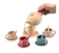 Ensemble de fête de thé - Kit de Cuisine de Jeu de Simulation, Jouets pour, Collection d'ustensiles Miniatures, Ensembles de Jeux interactifs | Plasticse Tea Party Accessoires de théière p