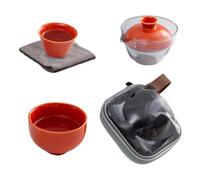 Ensemble de fête de thé pour adultes,Ensembles de thé pour adultes,Ensemble de thé à faire du thé | Petit ensemble de thé en céramique avec tasses et torchon de cuisine, portable pour la maison, via