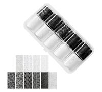 Ensemble de feuilles de dentelle pour ongles - Collection de 10 enveloppes de noir et blanc | Kit de conception florale auto-adhésive découpée - Décoration à couverture complète pour le styl