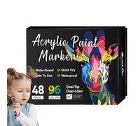 Ensemble De Feutres Acryliques: Pinceaux De Peinture Acrylique, marqueursDe Dessin Imperméables, Matériaux De Dessin D'art Rupestre En Céramique, Tissu En Bois, FeutresPermanents | Articles