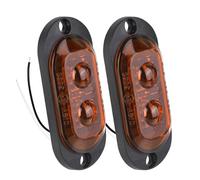 Ensemble de Feux arrière Car-Styling 2 LED 2pcs Feu latéral de Voiture - Feux de gabarit de remorque Feux de signalisation arrière pour Camion (Noir Jaune)