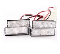 Ensemble de feux arrière Tête de lumière stroboscopique calandre voiture 12V, LED pour Mini lampe Flash, feux jour, avertissement d'urgence Police, clignotant pour feu signalisation(Yellow and White)