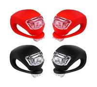 Ensemble De Feux Avant Et Arrière De Vélo Led En Silicone, Étanche, Phare Arrière Pour Vtt Et Vélo De Route, Lampe D'avertissement