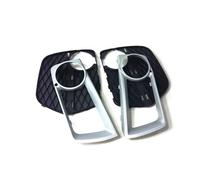 Ensemble de feux de brouillard pour B&MW X6 E71 E72 2012-2014 Grille de protection pour pare-chocs avant de voiture Grille fermée Grille Grille Garniture Entrée d'air Cadre de la lampe Lunette